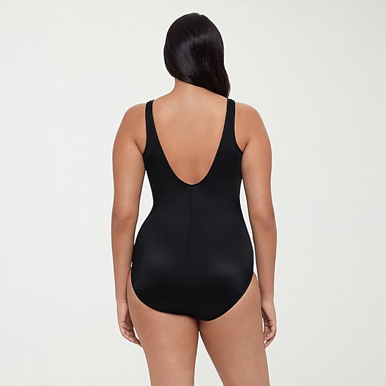 Trimshaper Womens Leaf Moderate Coverage One Piece Swimsuit