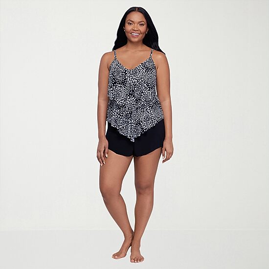 Trimshaper Womens Floral Tankini Swimsuit Top