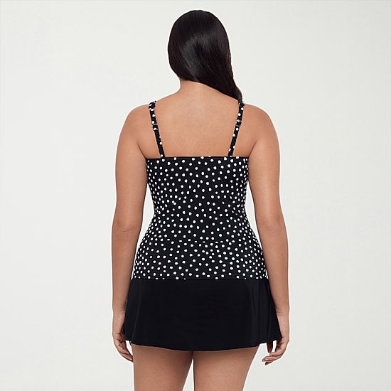 Trimshaper Womens Dots Tankini Swimsuit Top