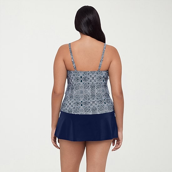 Trimshaper Womens Paisley Tankini Swimsuit Top