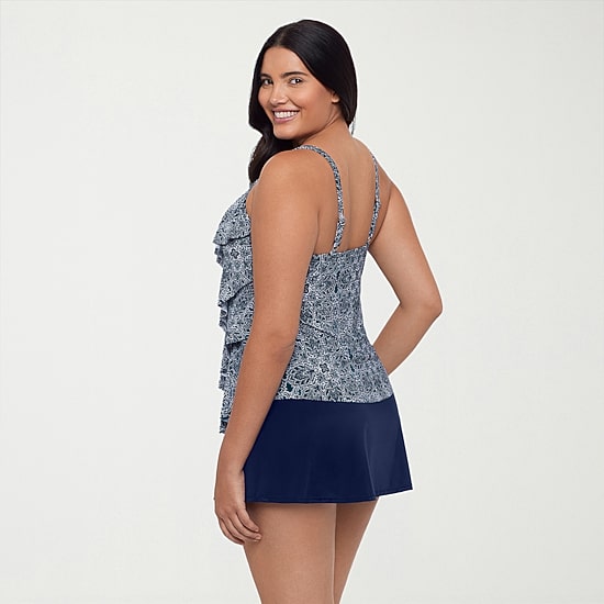 Trimshaper Womens Paisley Tankini Swimsuit Top