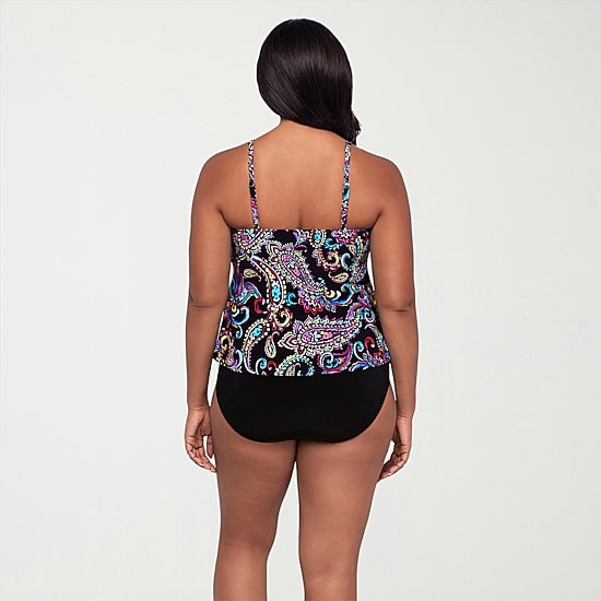 Trimshaper Womens Paisley Tankini Swimsuit Top