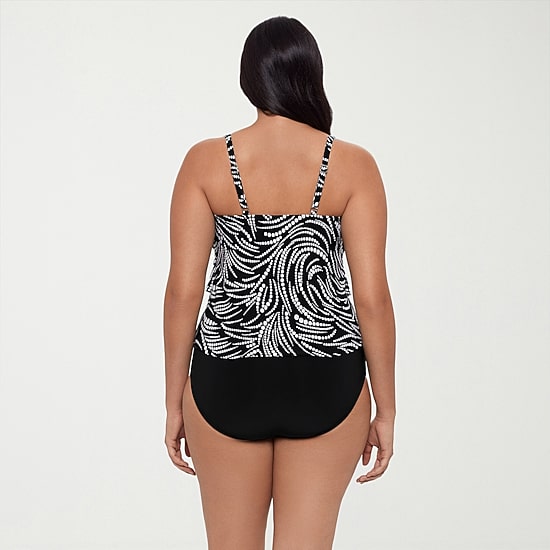 Trimshaper Womens Dots Tankini Swimsuit Top