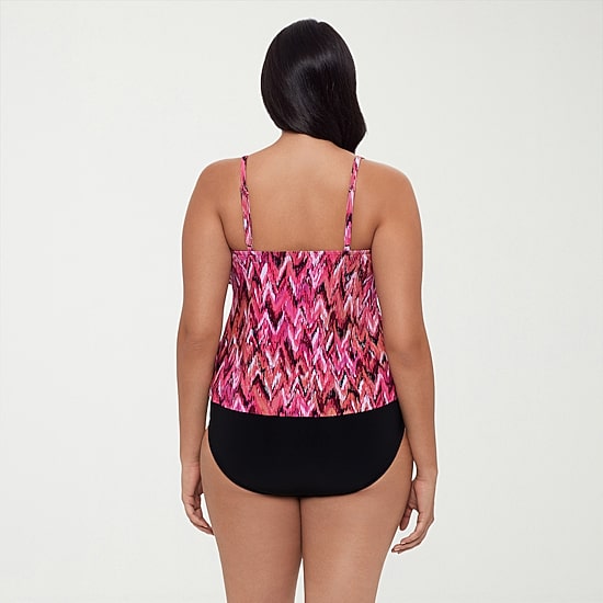 Trimshaper Womens Tie Dye Tankini Swimsuit Top