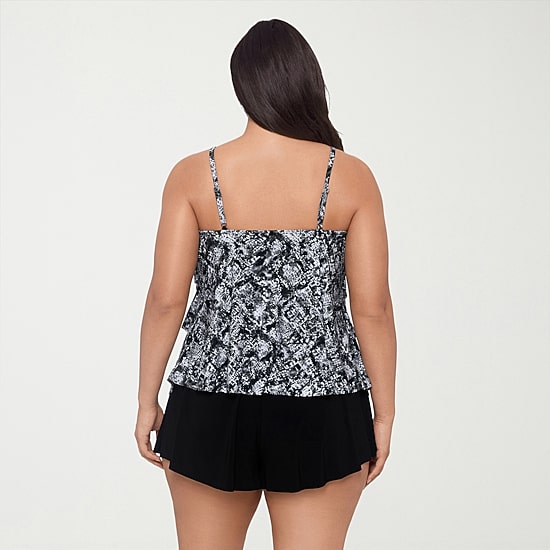 Trimshaper Womens Animal Plus Tankini Swimsuit Top