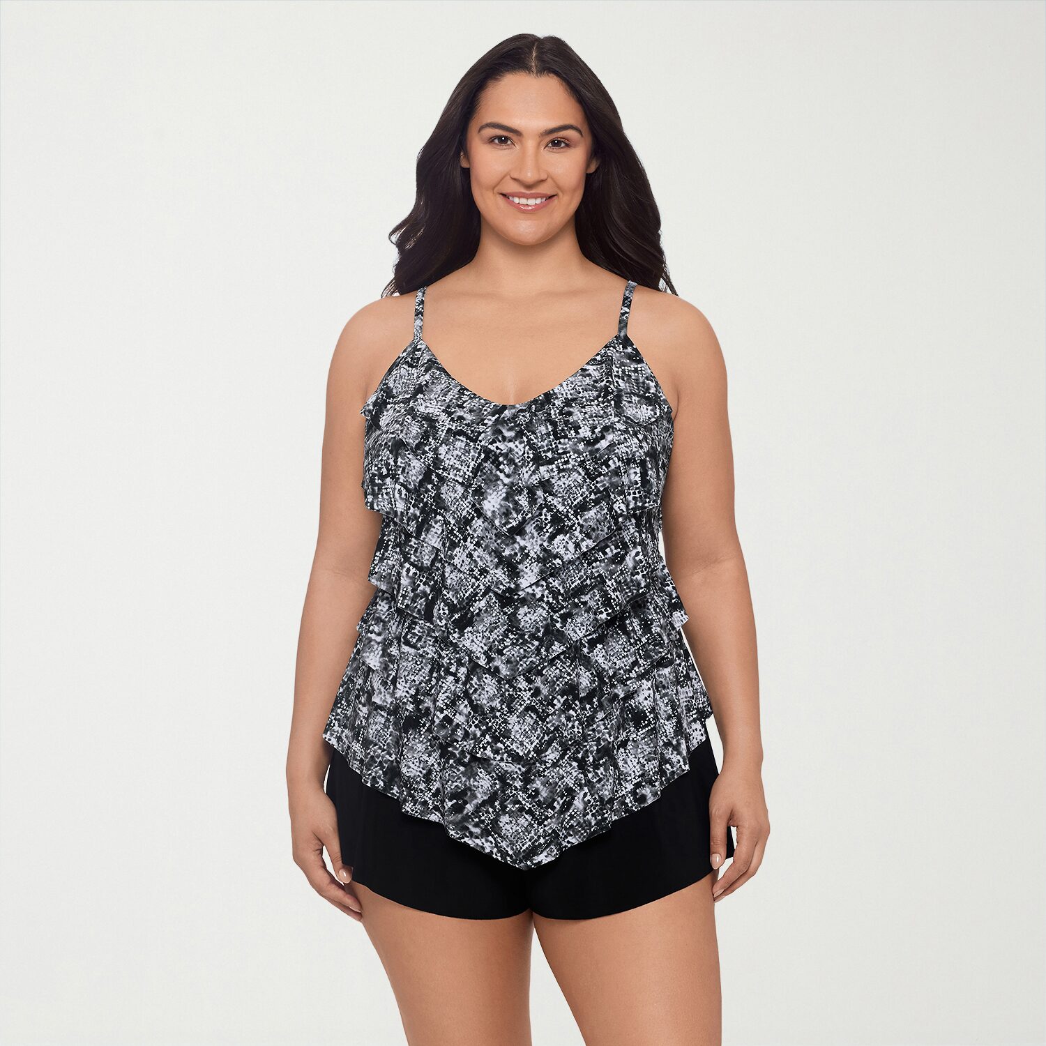 Trimshaper Womens Animal Plus Tankini Swimsuit Top
