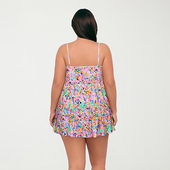 Sonnet Shores Womens Plus Swim Dress