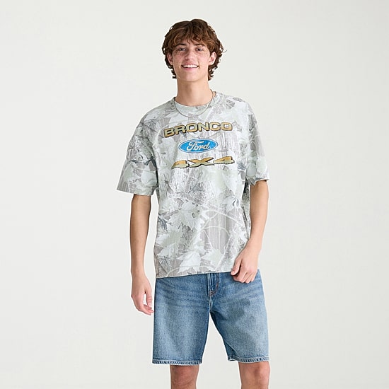 AEROPOSTALE Ford Mens Crew Neck Short Sleeve Boxy Fit Graphic T-Shirt
