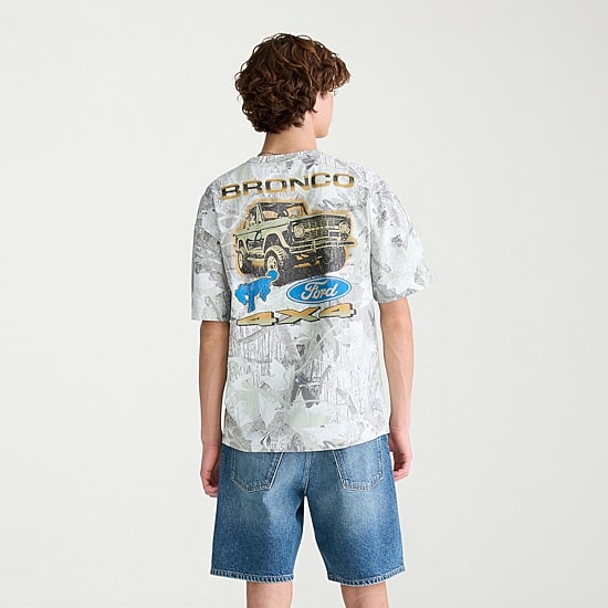 AEROPOSTALE Ford Mens Crew Neck Short Sleeve Boxy Fit Graphic T-Shirt