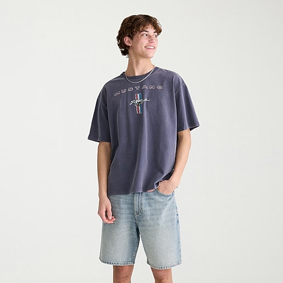 AEROPOSTALE Ford Mens Crew Neck Short Sleeve Boxy Fit Graphic T-Shirt