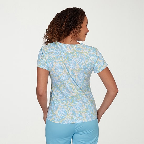 Hearts Of Palm Womens V Neck Short Sleeve T-Shirt