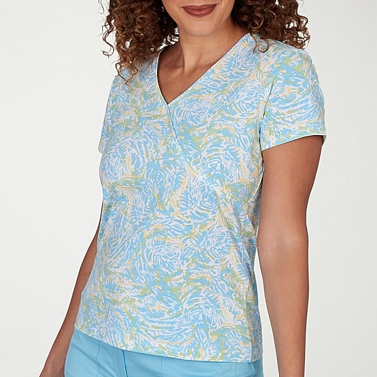 Hearts Of Palm Womens V Neck Short Sleeve T-Shirt