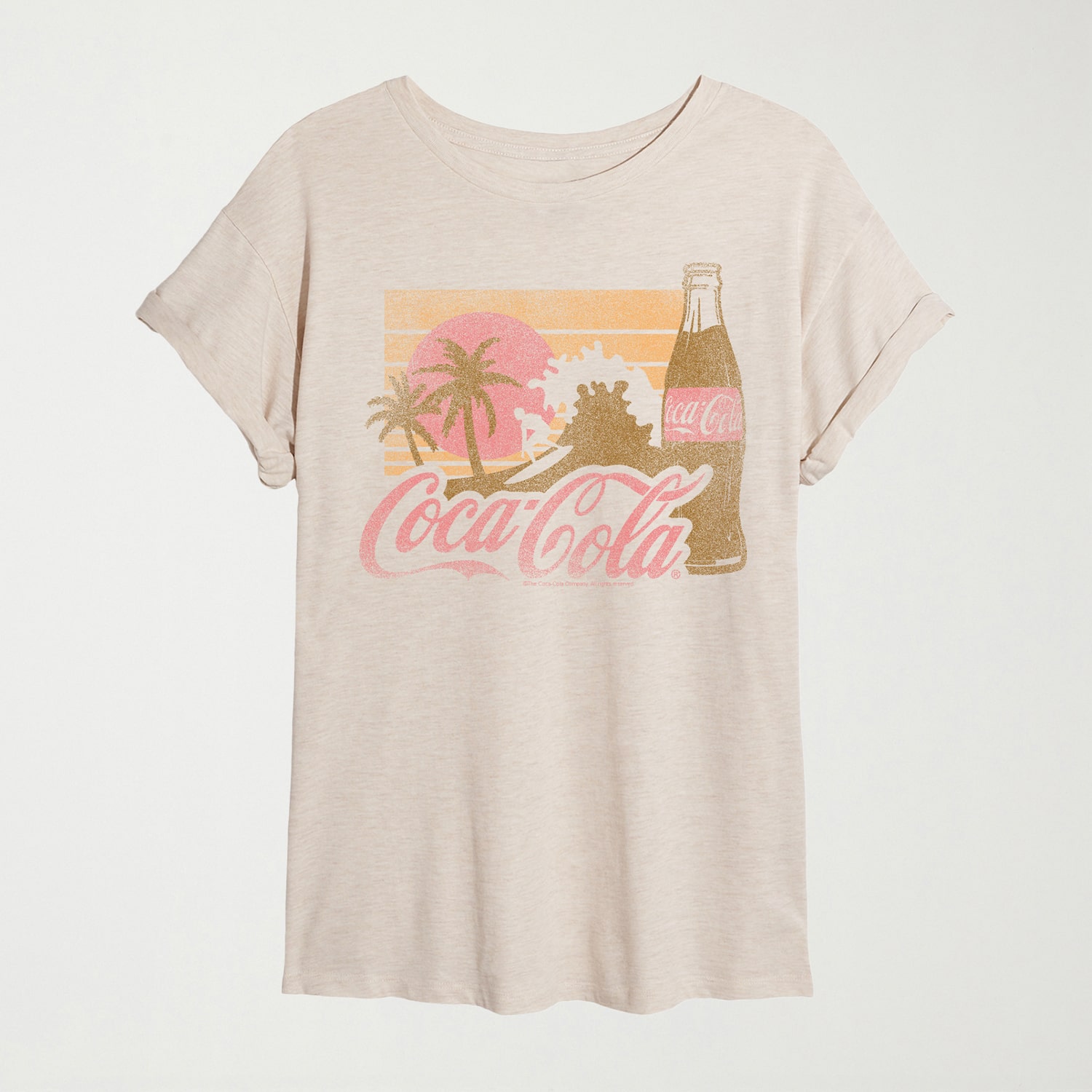 Womens Juniors Crew Neck Short Sleeve Oversized Graphic T-Shirt
