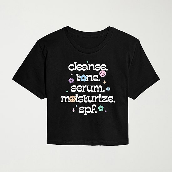 Womens Juniors Crew Neck Short Sleeve Regular Fit Graphic T-Shirt