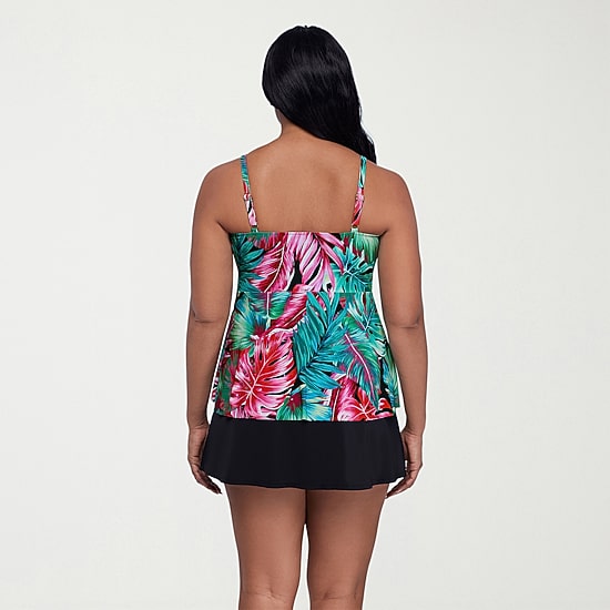 Trimshaper Womens Leaf Tankini Swimsuit Top