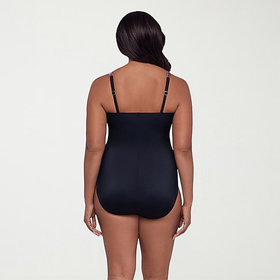 Trimshaper Womens Floral Moderate Coverage One Piece Swimsuit
