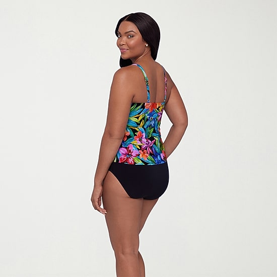Trimshaper Womens Floral Tankini Swimsuit Top
