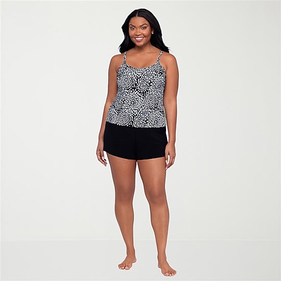 Trimshaper Womens Floral Moderate Coverage One Piece Swimsuit