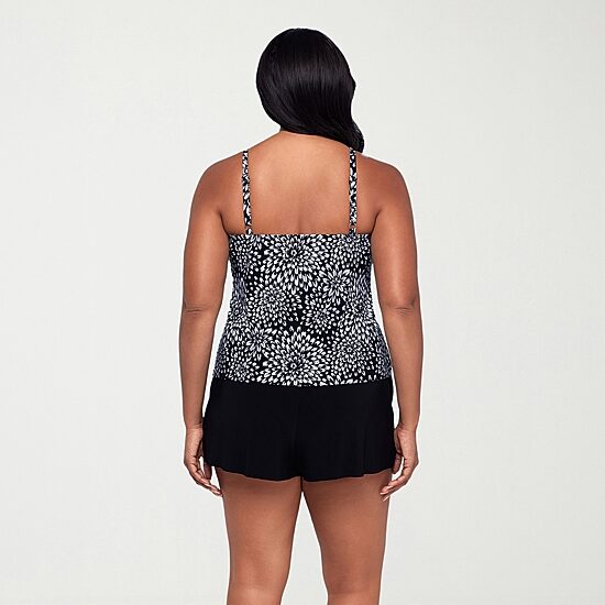 Trimshaper Womens Floral Moderate Coverage One Piece Swimsuit