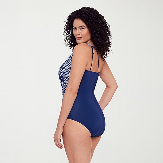 Trimshaper Womens Argyle Moderate Coverage One Piece Swimsuit