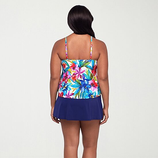 Trimshaper Womens Floral Tankini Swimsuit Top