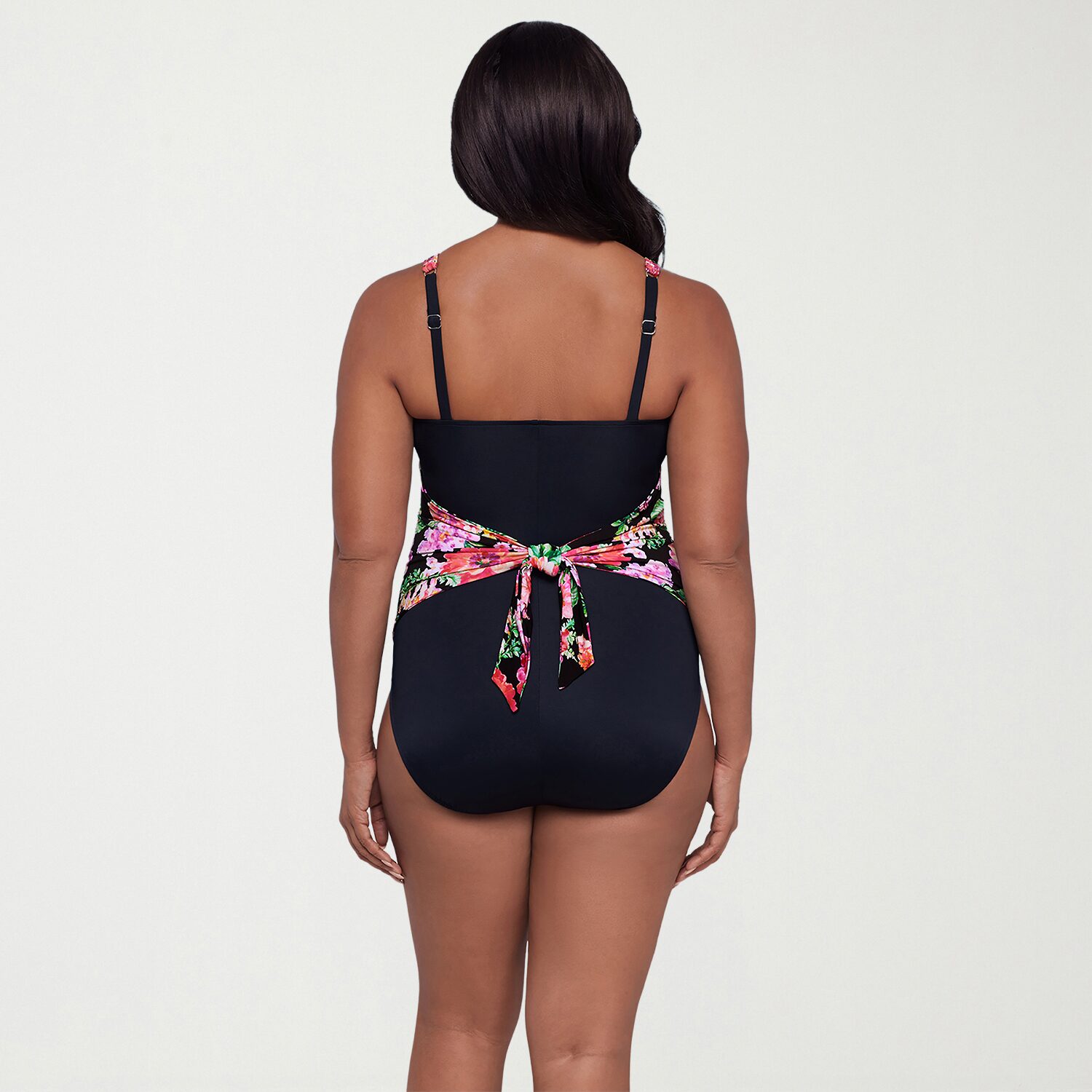Trimshaper Womens Floral Moderate Coverage One Piece Swimsuit