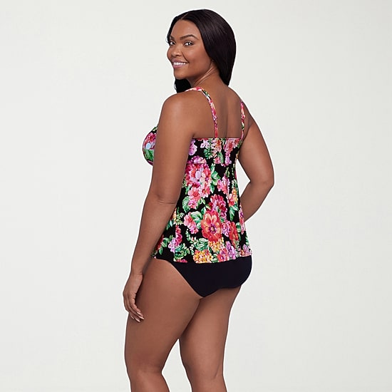 Trimshaper Womens Floral Tankini Swimsuit Top