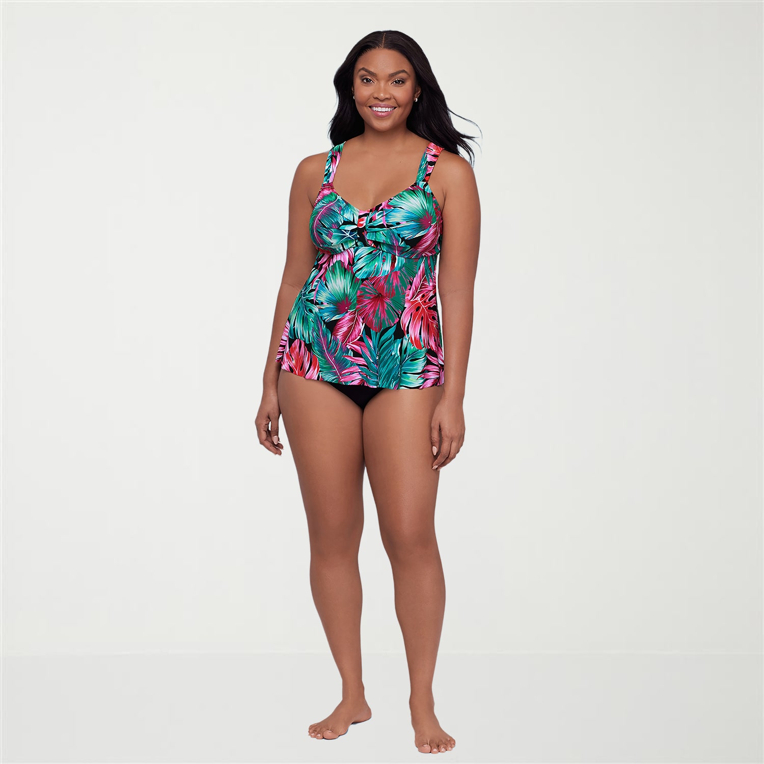 Trimshaper Womens Leaf Tankini Swimsuit Top