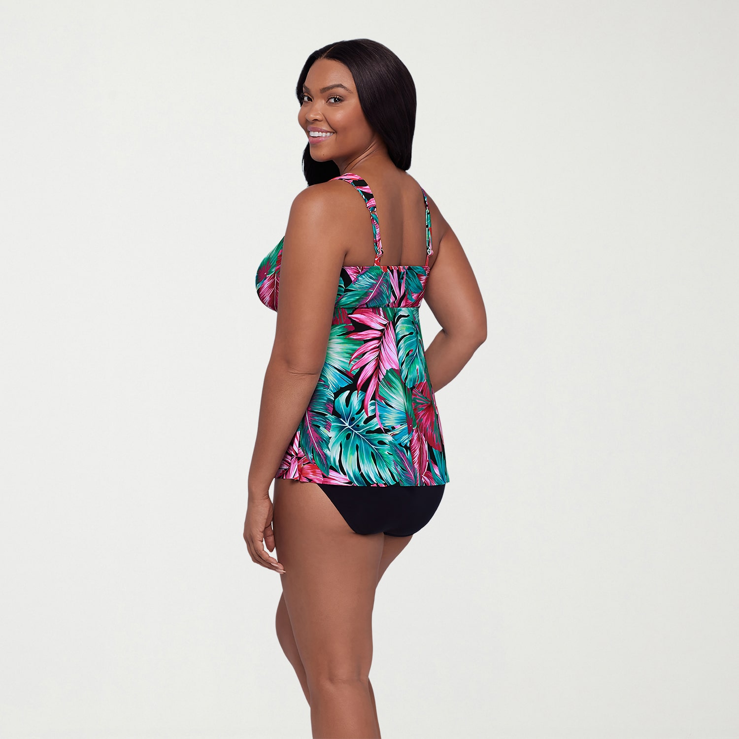 Trimshaper Womens Leaf Tankini Swimsuit Top