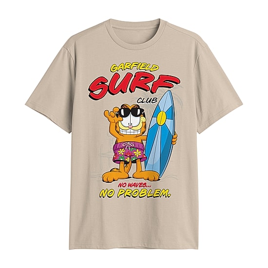 Novelty Mens Crew Neck Short Sleeve Classic Fit Garfield Big and Tall Graphic T-Shirt