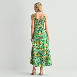 msk dresses long MSK Women's Printed Midi Dress