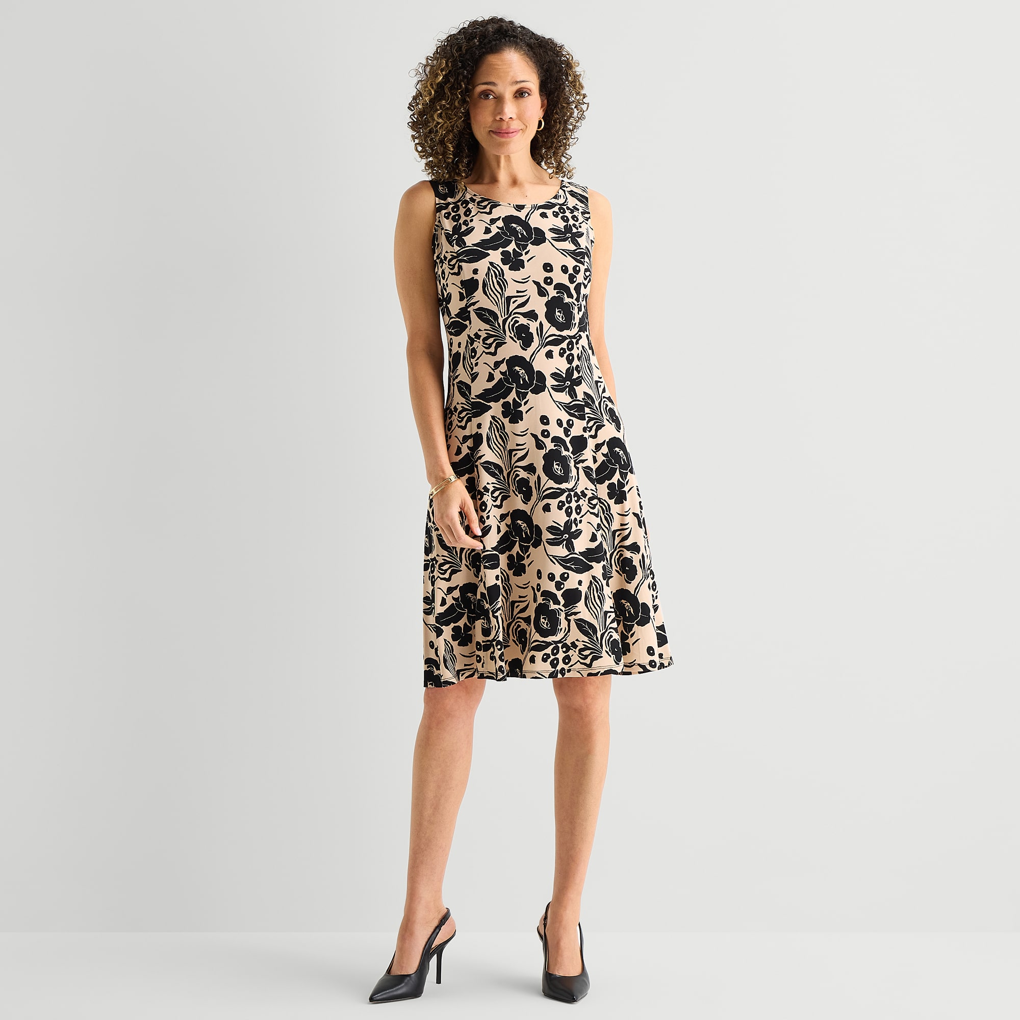 Perceptions Womens Floral Jacket Dress