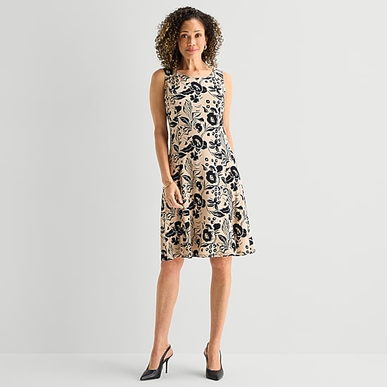 Perceptions Womens Floral Jacket Dress