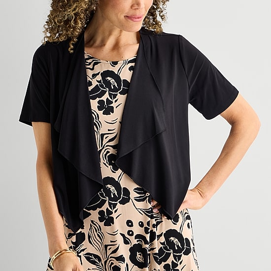 Perceptions Womens Floral Jacket Dress