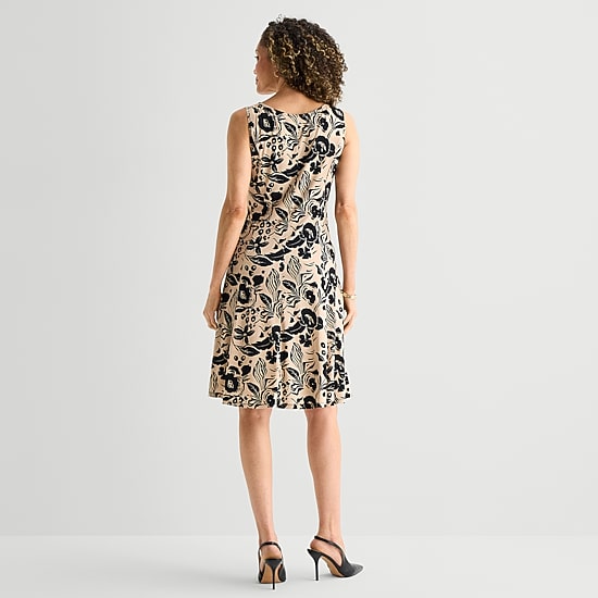 Perceptions Womens Floral Jacket Dress