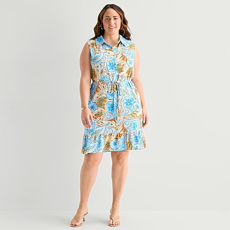 premier amour womens sleeveless midi fit + flare dress Premier Amour Womens Midi Boat Neck Sleeveless Floral Fit + Flare Dress at  Hamilton Place in Chattanooga, TN