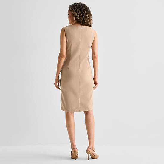 Maya Brooke Womens Crepe Beaded Jacket Dress