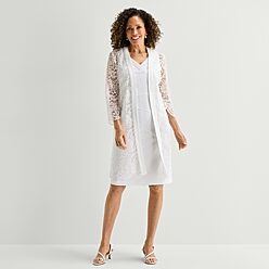 jcpenney lace dress Vintage Formal JCPenney Ivory Lace with Apricot Satin Dress Vintage Size  5/6