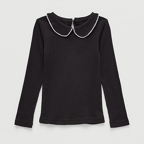 Okie Dokie Toddler & Little Girls Long Sleeve T-Shirt, 3t, Black