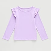 Okie Dokie Toddler & Little Girls Round Neck Long Sleeve T-Shirt