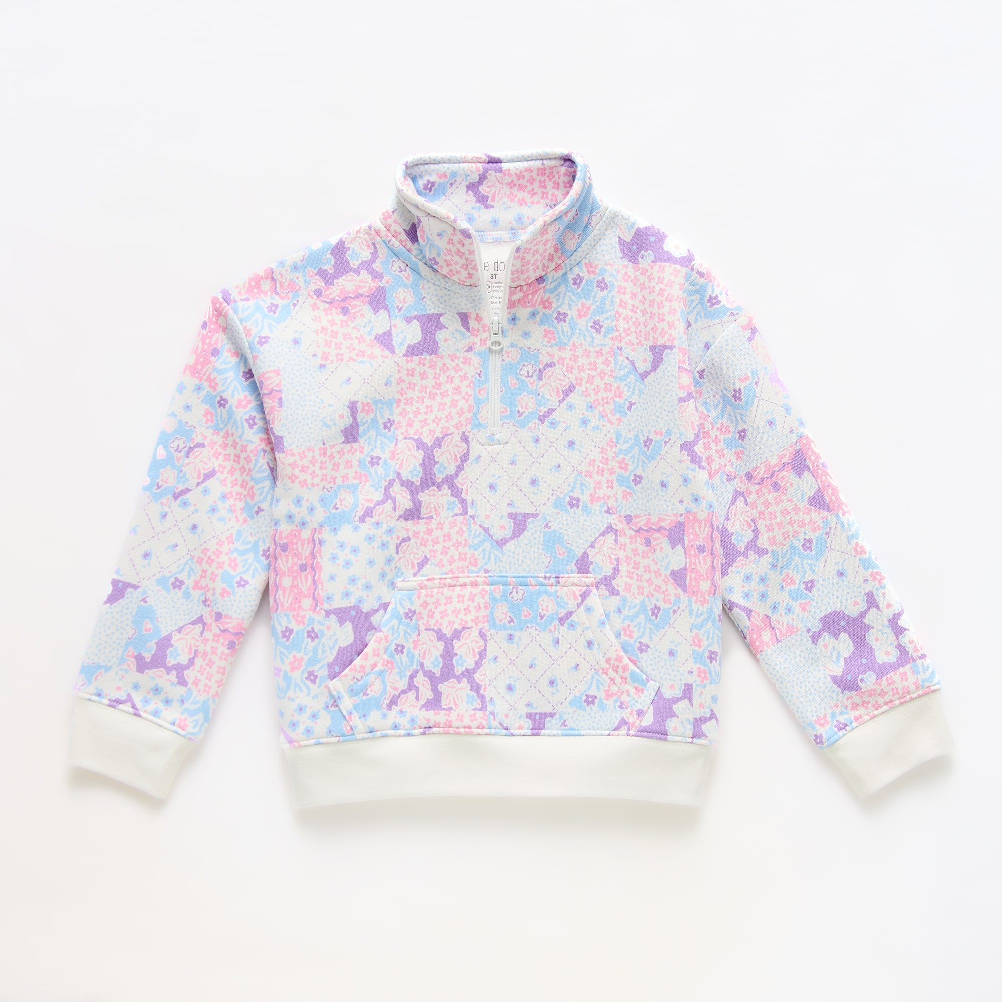 Okie Dokie Toddler & Little Girls Long Sleeve Fleece Casual Quarter-Zip Pullover