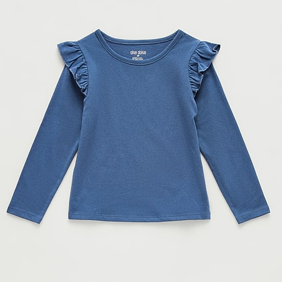Okie Dokie Toddler & Little Girls Round Neck Long Sleeve T-Shirt