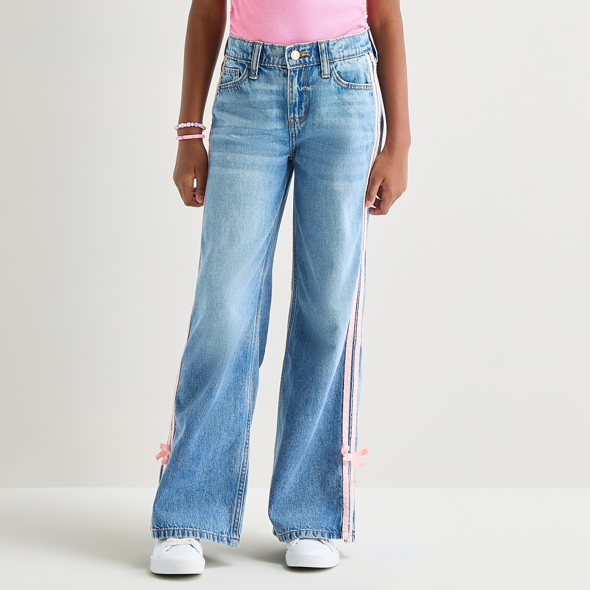 Thereabouts Little & Big Kid Girls Adjustable Waist Low Rise Baggy Fit Jean