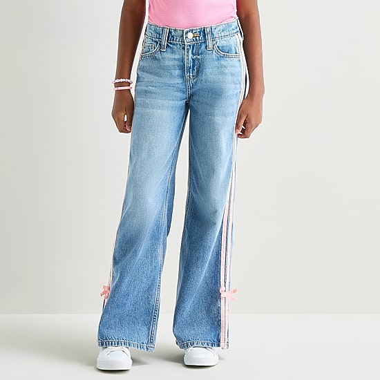 Thereabouts Little & Big Kid Girls Adjustable Waist Low Rise Baggy Fit Jean