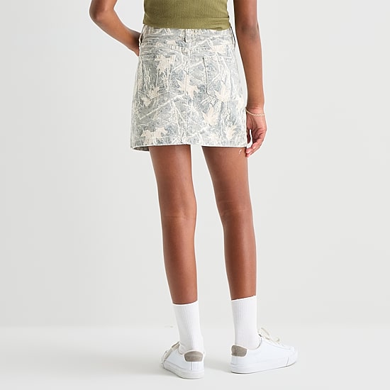 Thereabouts Little & Big Kid Girls Mid Rise Adjustable Waist Midi Denim Skirt
