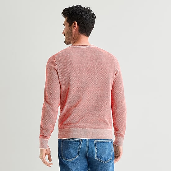 St. John's Bay Birdseye Mens Crew Neck Long Sleeve Pullover Sweater