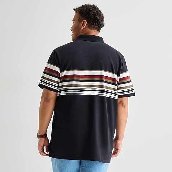 mutual weave Big and Tall Mens Relaxed Fit Short Sleeve Polo Shirt