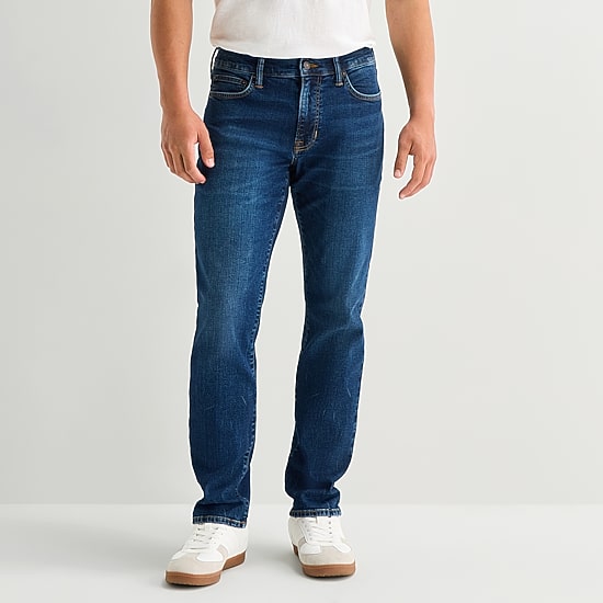 Arizona Mens Stretch Fabric Tapered Leg Athletic Fit Jean