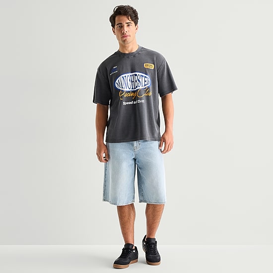 Arizona Mens Crew Neck Short Sleeve Boxy Fit Graphic T-Shirt