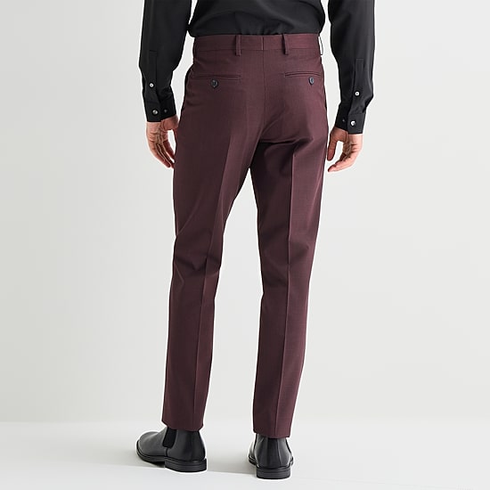 J. Ferrar Ultra Comfort Mens Slim Fit Plaid Flat Front Suit Pant